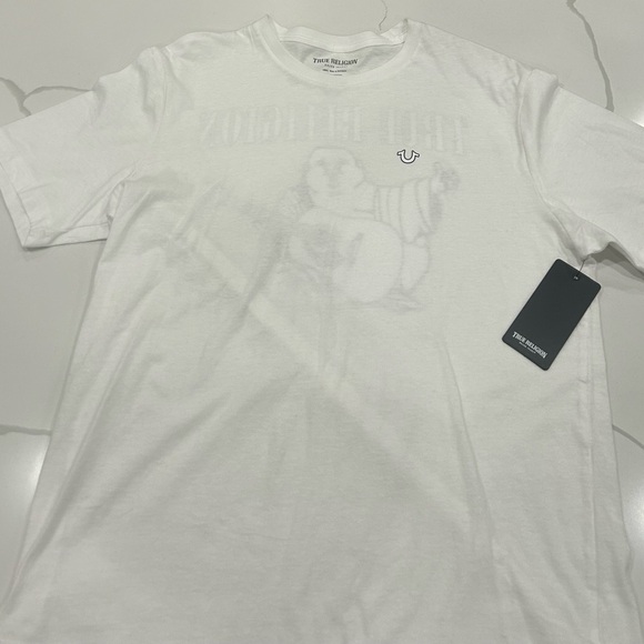 TRUE RELIGION -Buddha Tee- White- Men’s Large NWT. - Picture 5 of 6